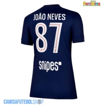 Camisa de time de futebol Paris Saint-Germain Joao Neves #87 Replicas 1º Equipamento Feminina 2025-26 Manga Curta
